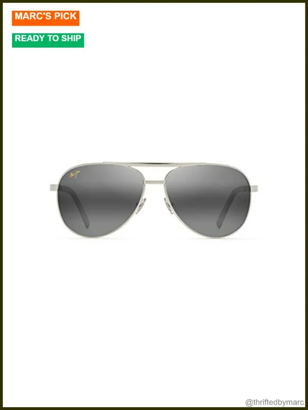 Polarized Aviator Sunglasses Silver Monel Frame UV Protection Sport Shades